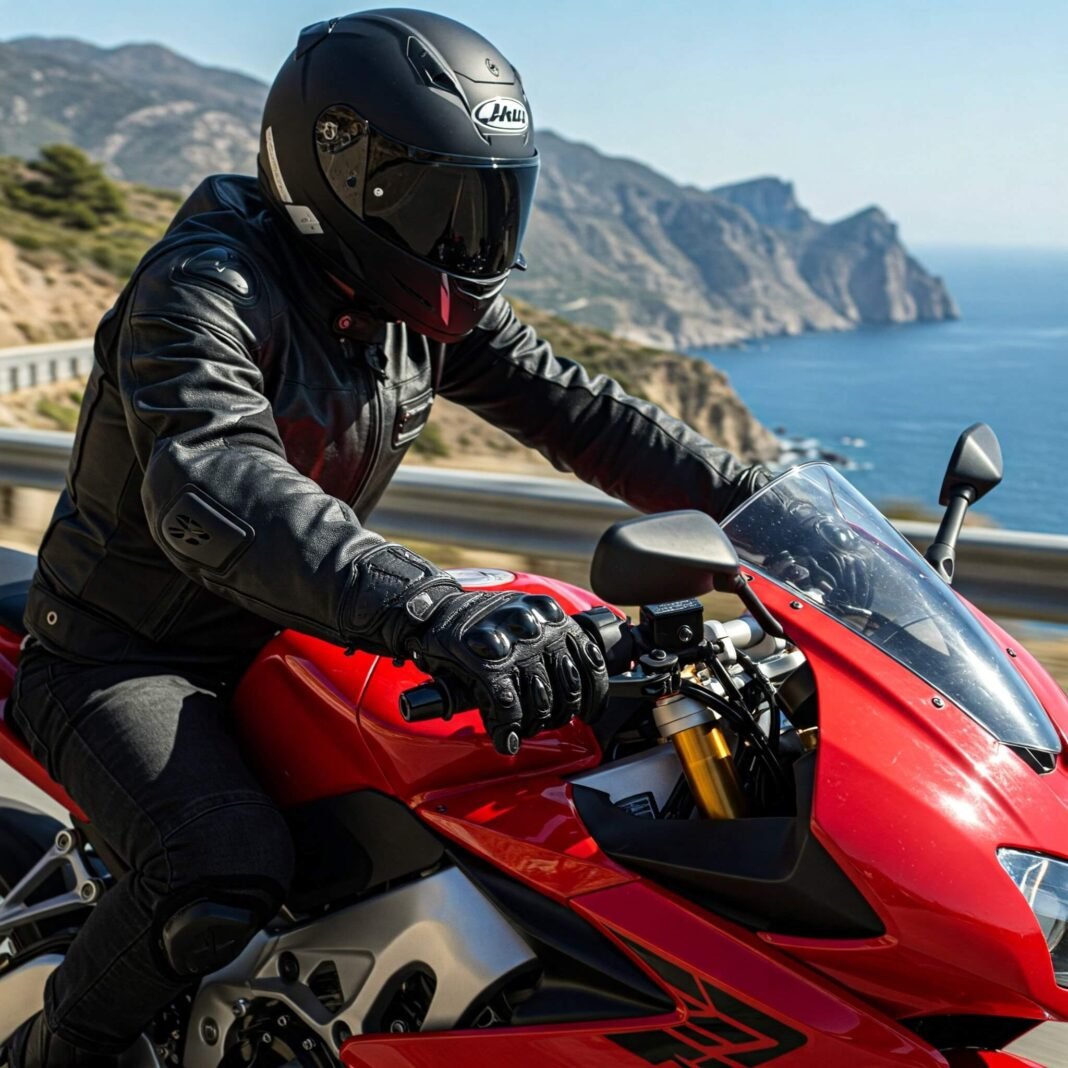 Motorcycle Gloves on Scenic Ride