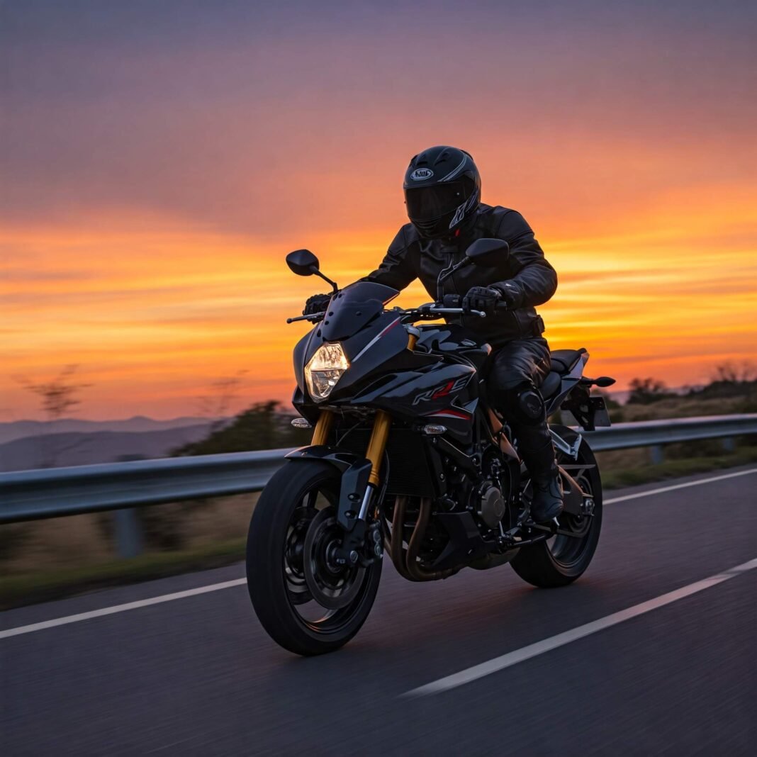 Sunset Motorcycle Rider