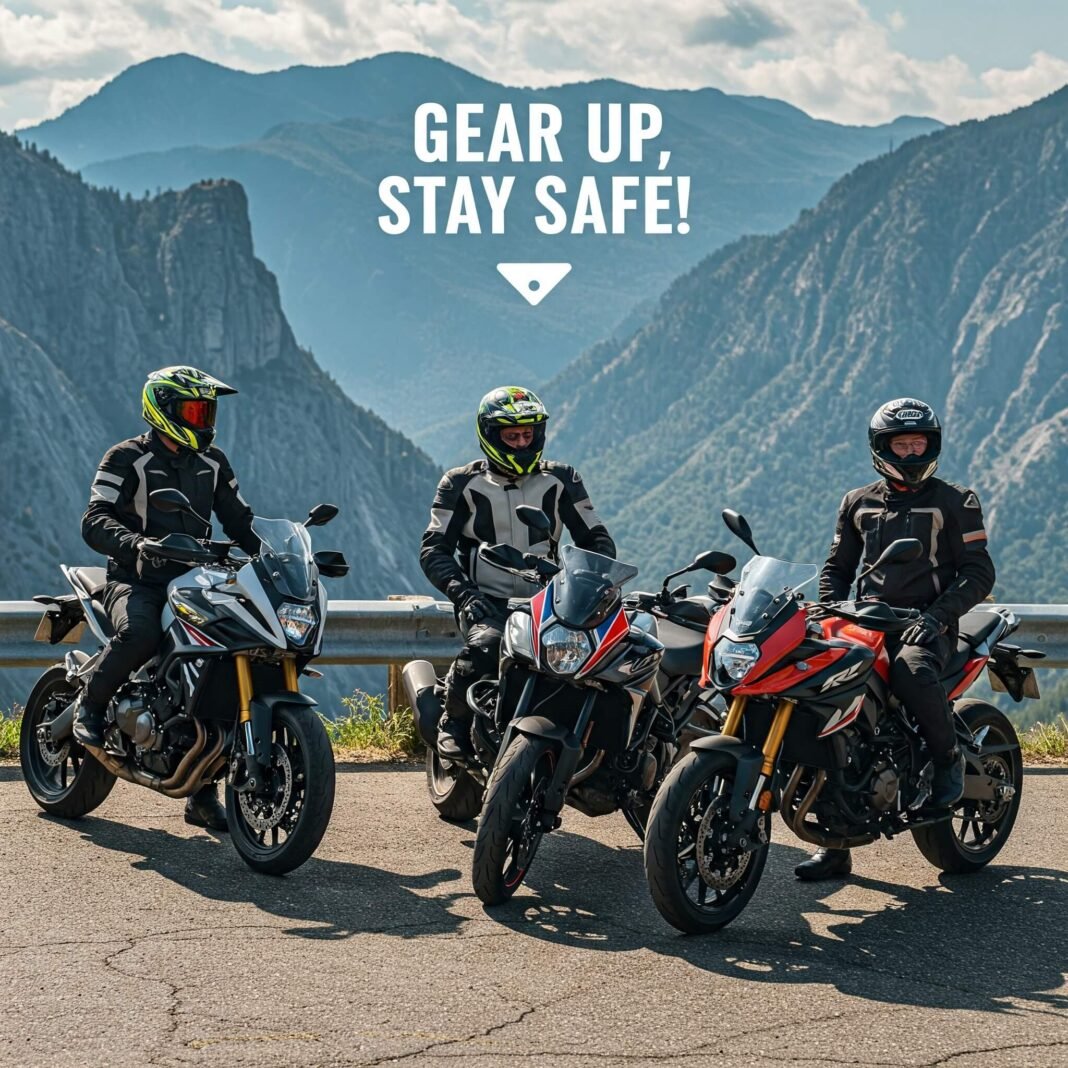 Motorcyclists at Scenic Overlook