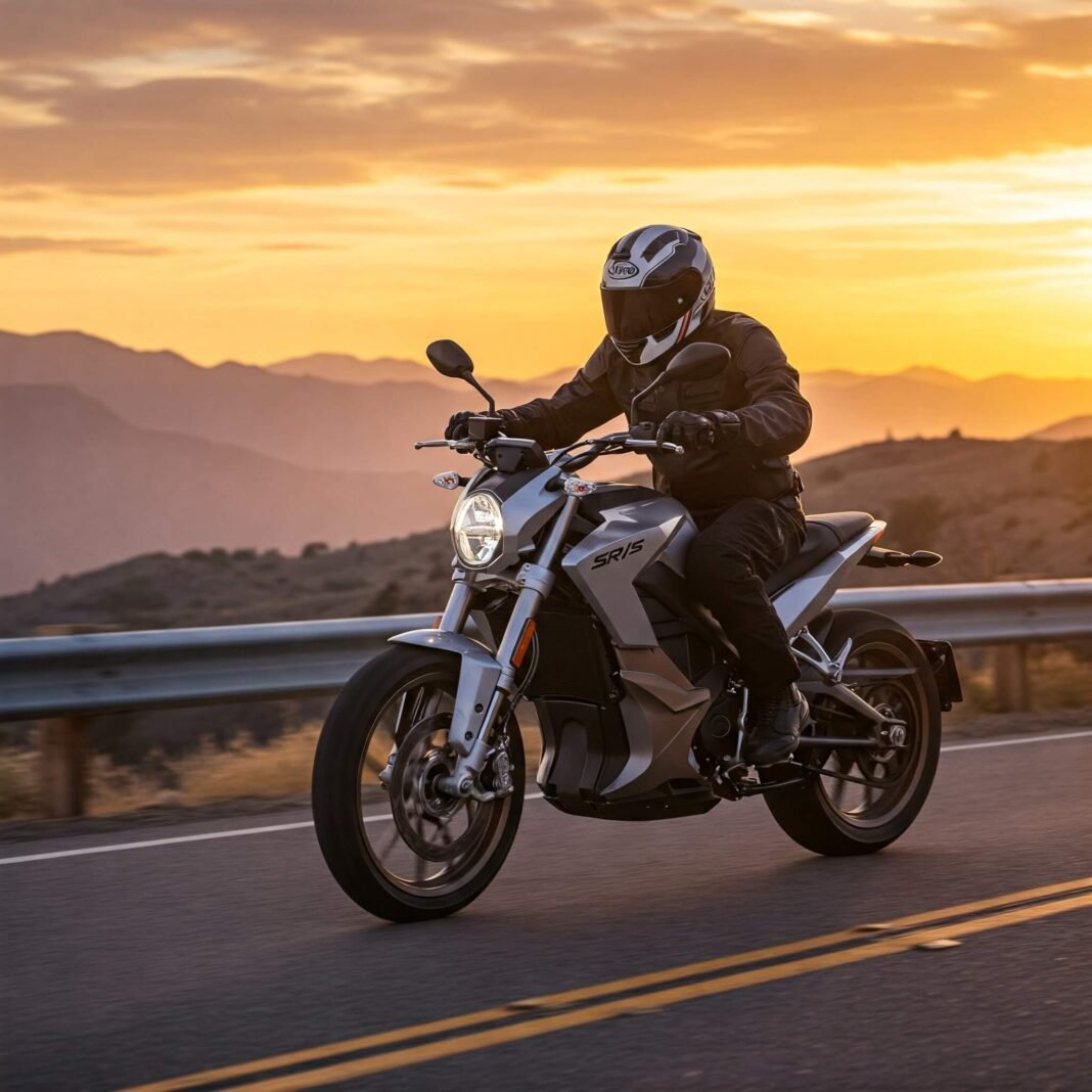 Electric Motorcycle Sunset Ride