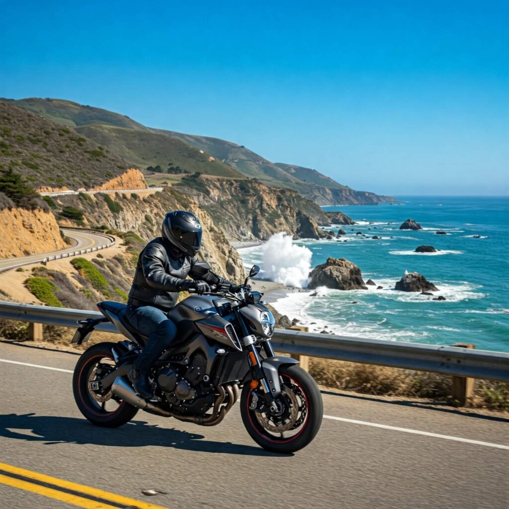 Coastal Ride Waves Crashing