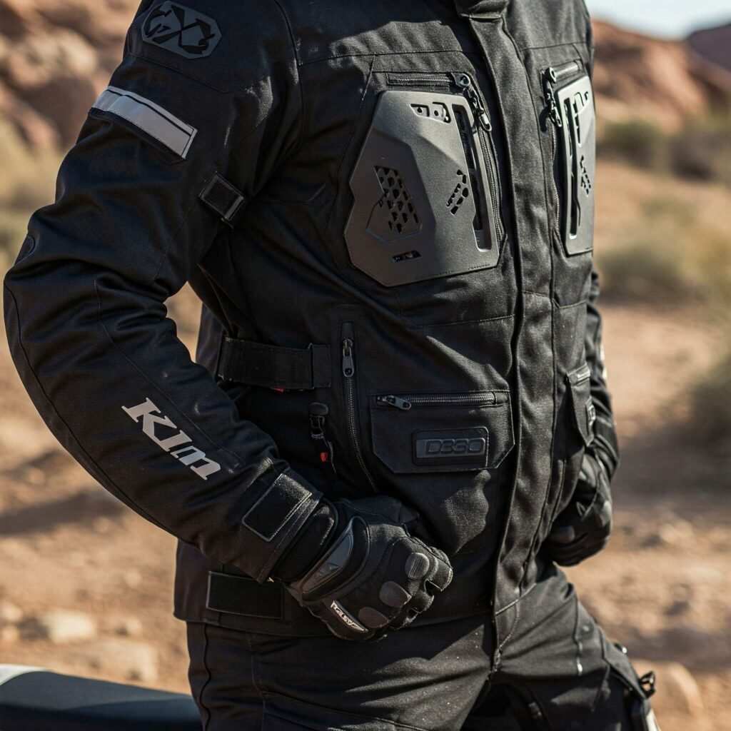 Klim Badlands Pro A3 jacket detail.