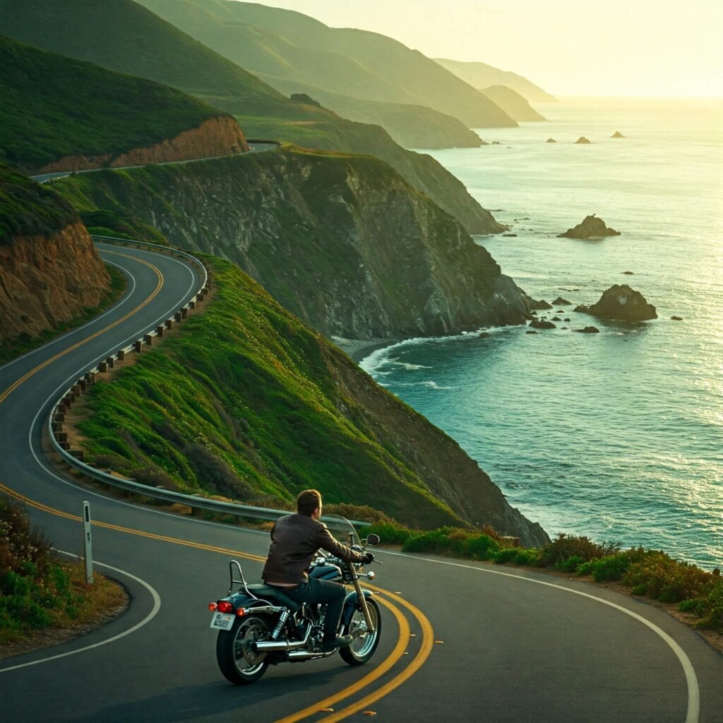 Coastal motorcycle ride