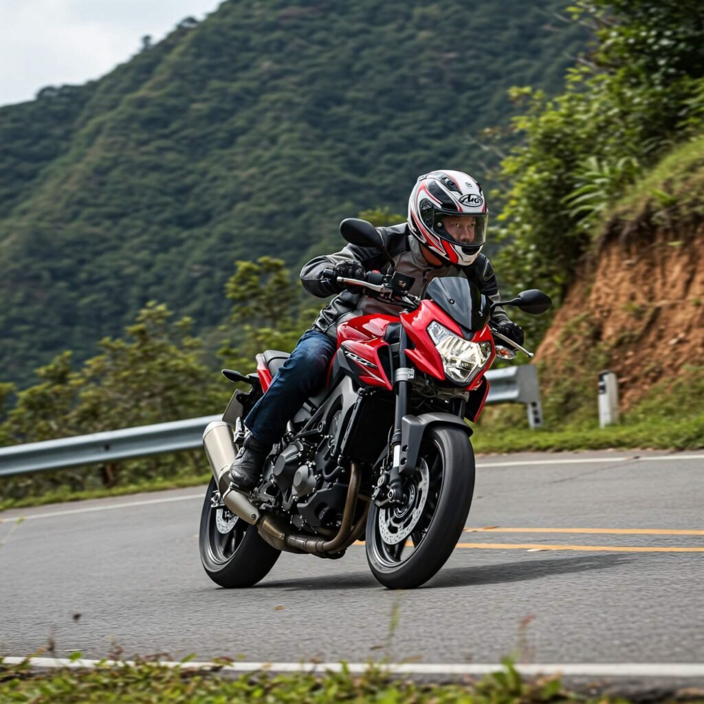 Motorcycle Mountain Curve