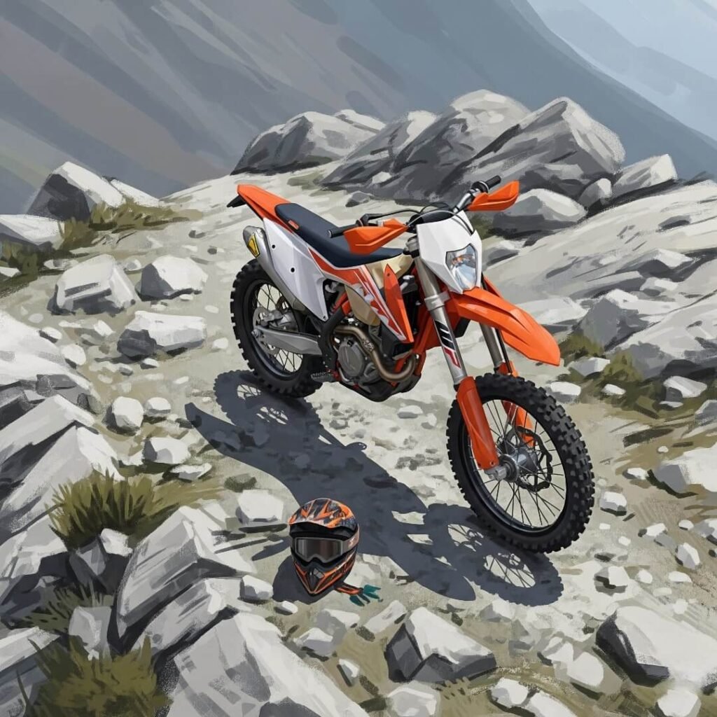 KTM 450 SX-F on Himalayan trail.