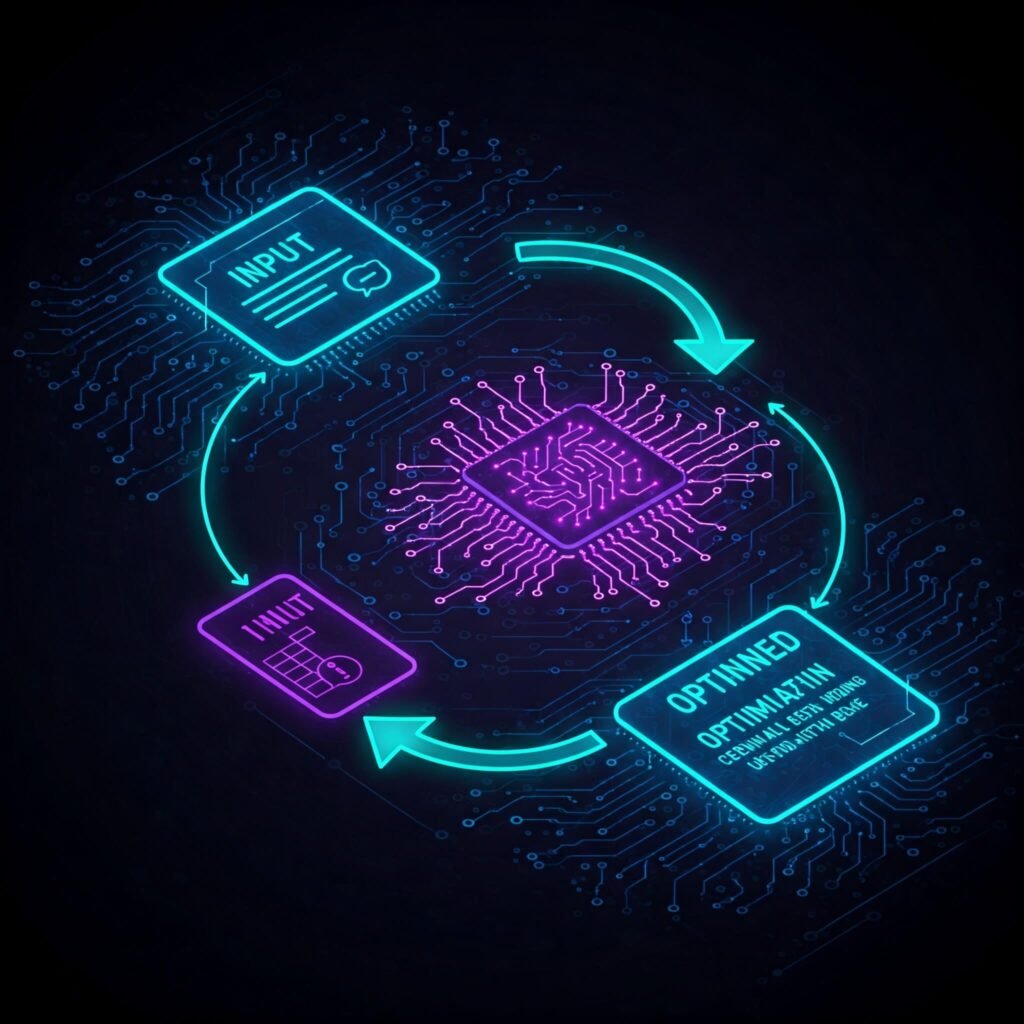 Flowchart illustrating prompt optimization