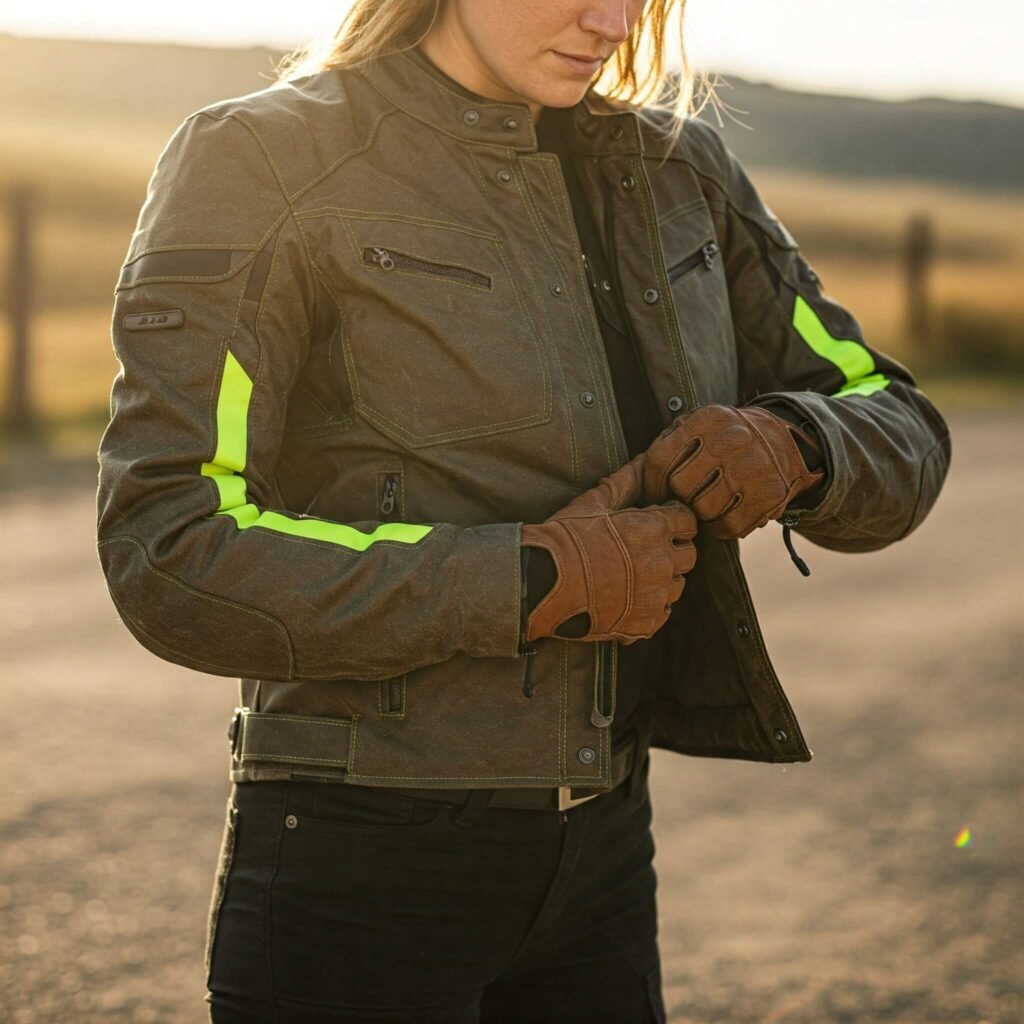 Adjusting Motorcycle Jacket