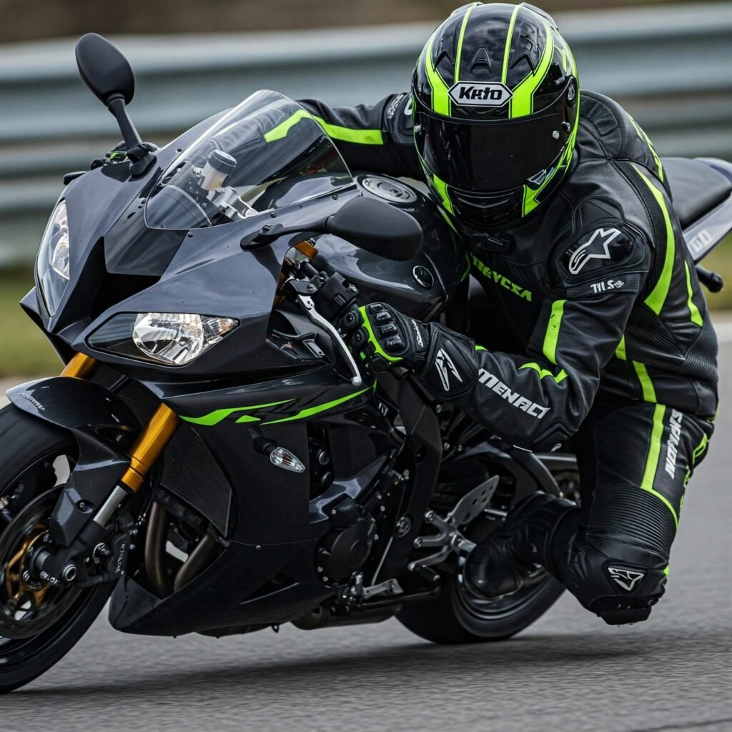 Rider Lean Angle Close-up