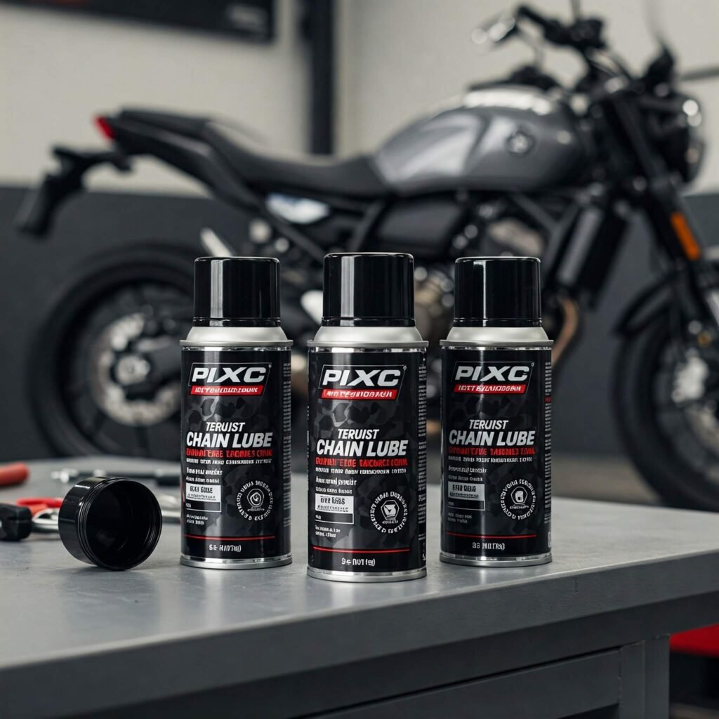 Three Chain Lube Cans on Workbench