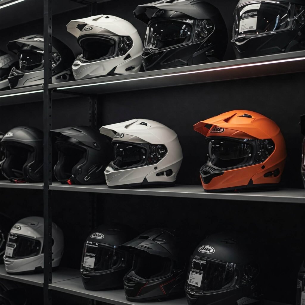 Motorcycle Helmet Showcase