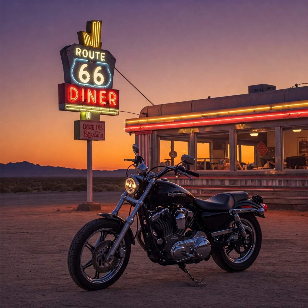 Route 66 Diner Motorcycle