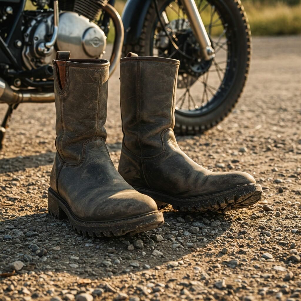Riding Boots on Gravel