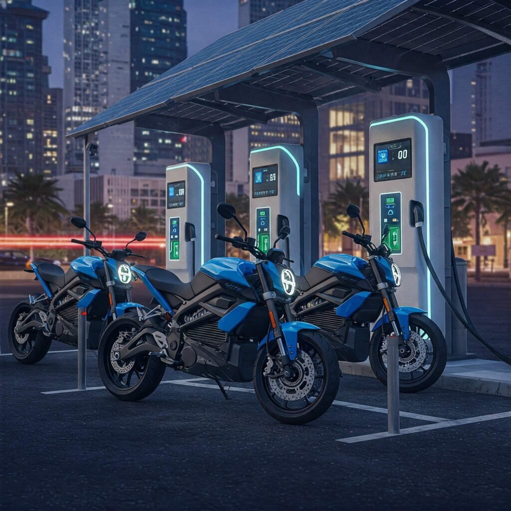 Electric Motorcycles Charging Station